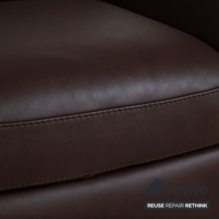 Natuzzi Editions A399 Leder Sessel Dunkelbraun