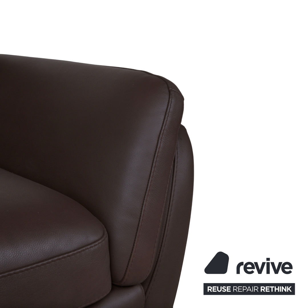 Natuzzi Editions A399 Leder Sessel Dunkelbraun