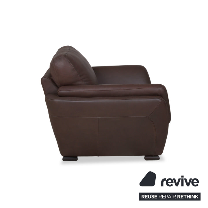 Natuzzi Editions A399 Leder Sessel Dunkelbraun