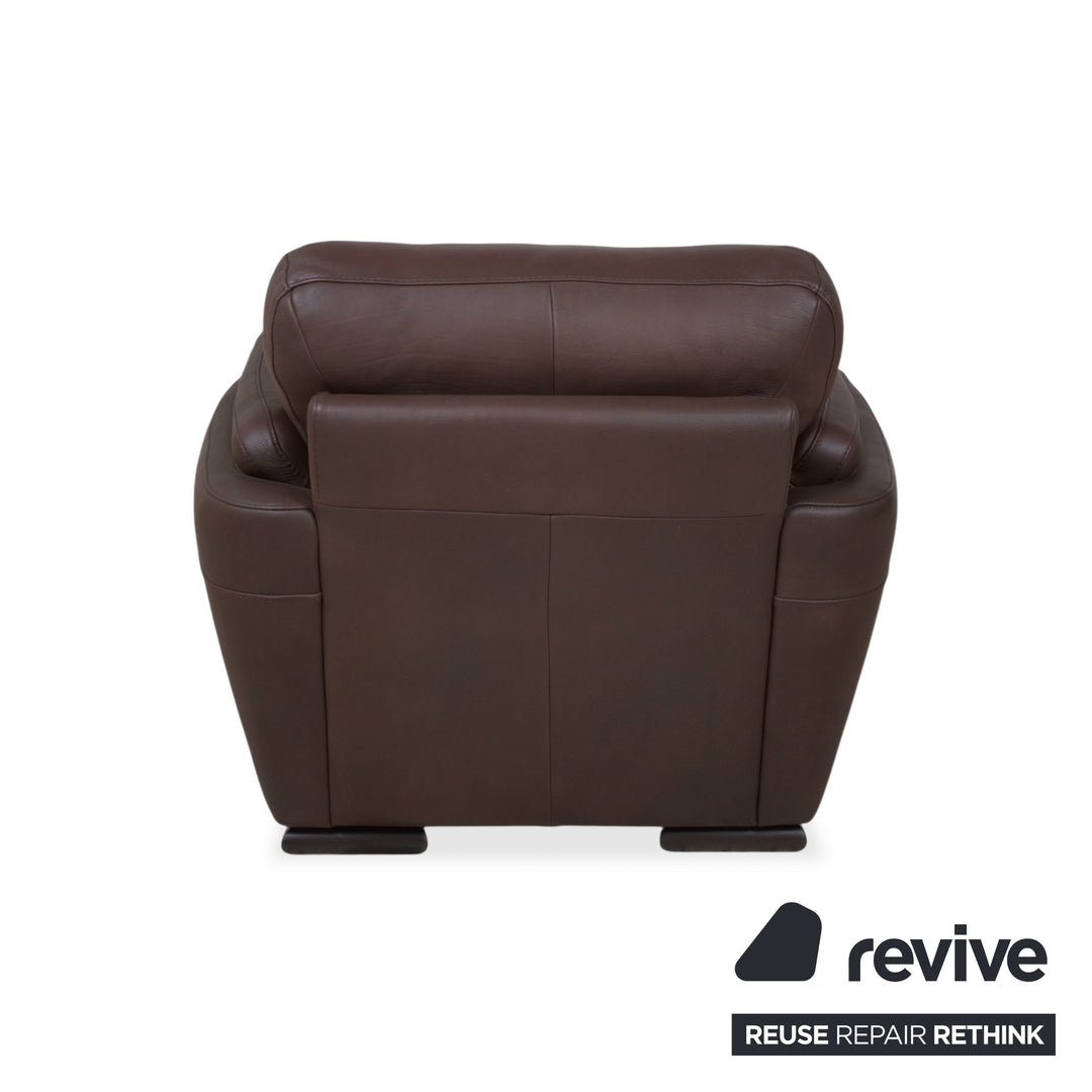 Natuzzi Editions A399 Leder Sessel Dunkelbraun