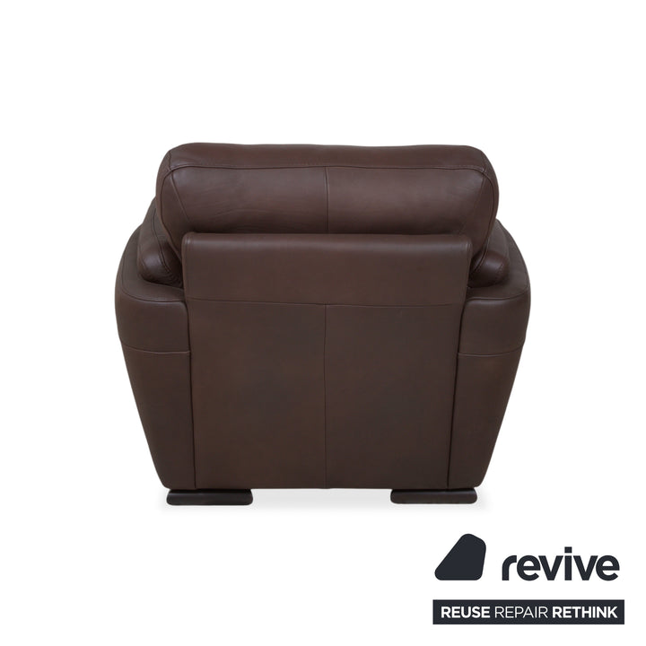 Natuzzi Editions A399 Leder Sessel Dunkelbraun