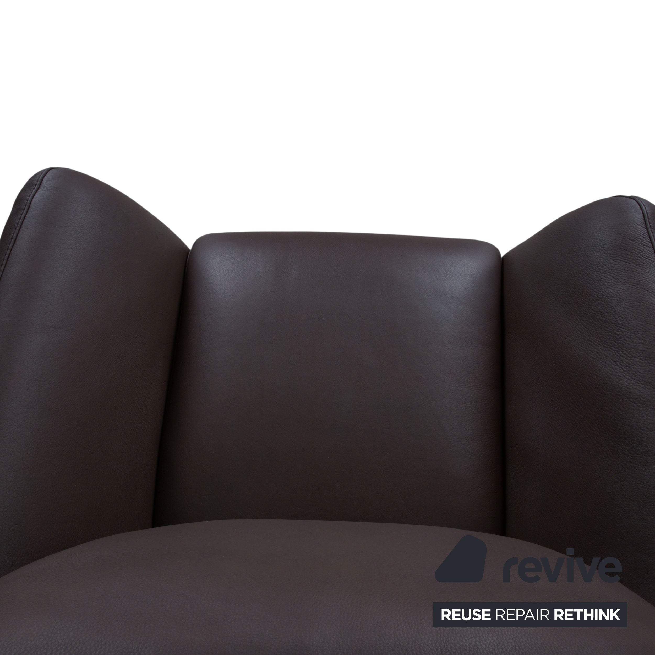Fauteuil en cuir Natuzzi Editions A399 marron foncé