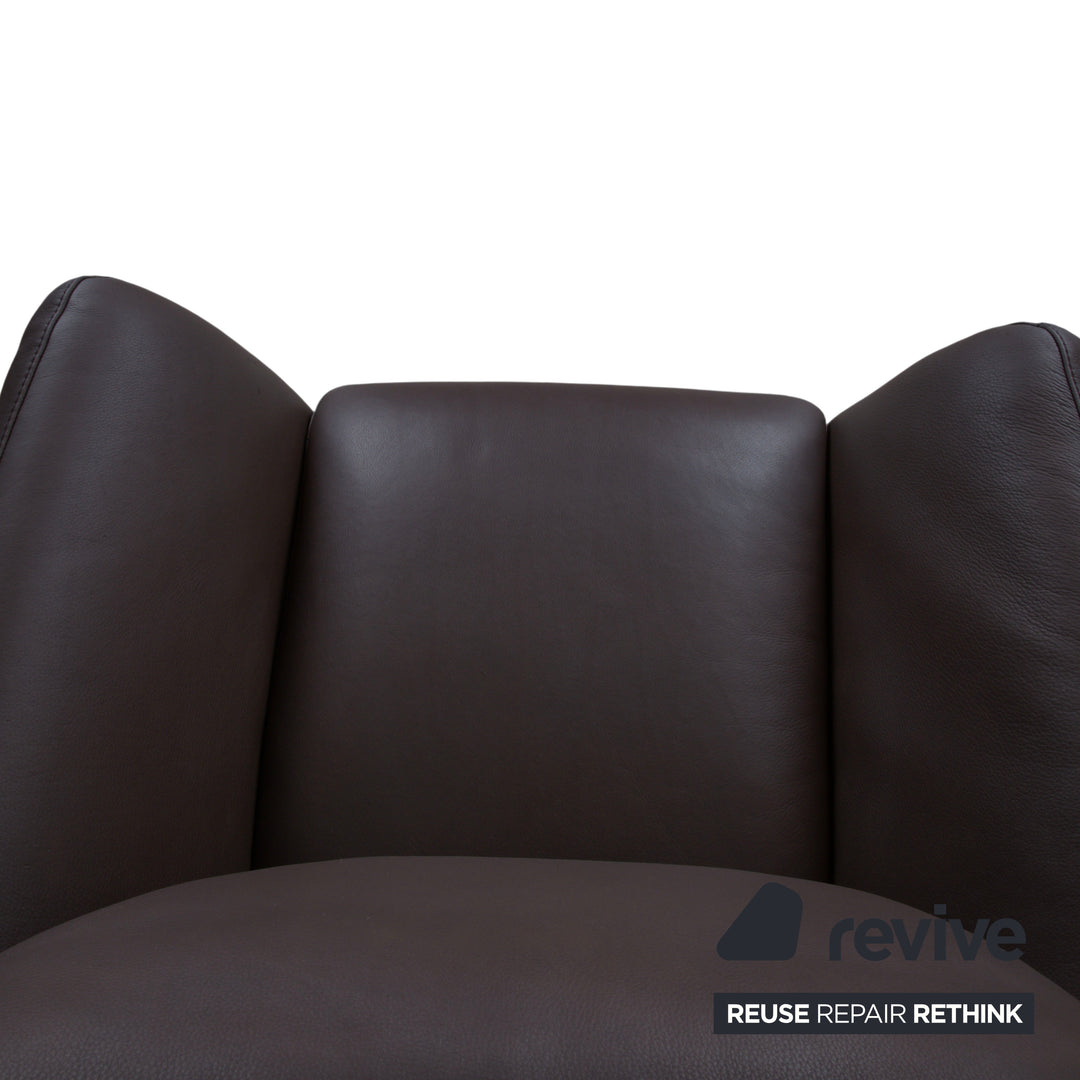 Natuzzi Editions A399 Leder Sessel Dunkelbraun