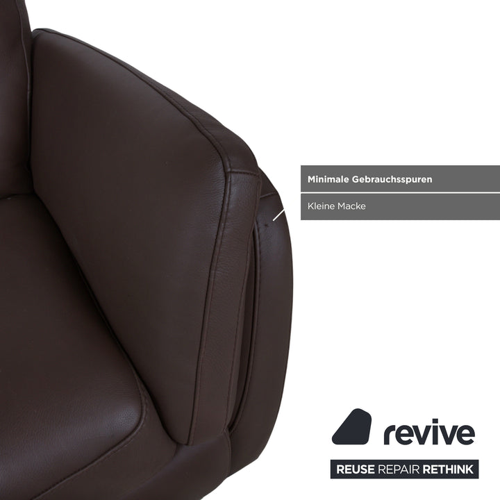 Natuzzi Editions A399 Leder Sessel Dunkelbraun