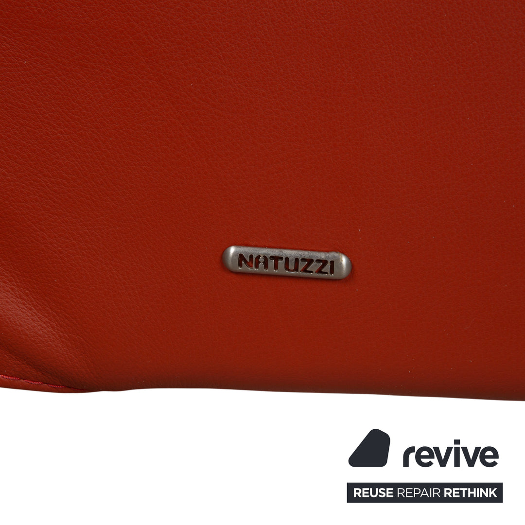 Natuzzi Garnitur Zweisitzer Sessel Leder Rot Sofa Couch