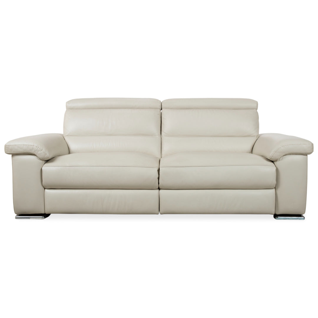 Natuzzi lädersoffa tresits cremebeige soffa med elektrisk funktion