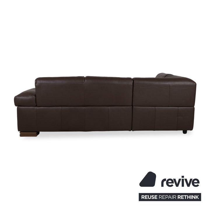 Natuzzi Leather Corner Sofa Brown Sofa Couch