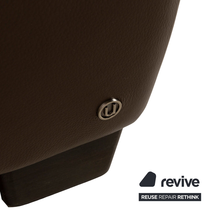 Canapé d'angle en cuir Natuzzi marron