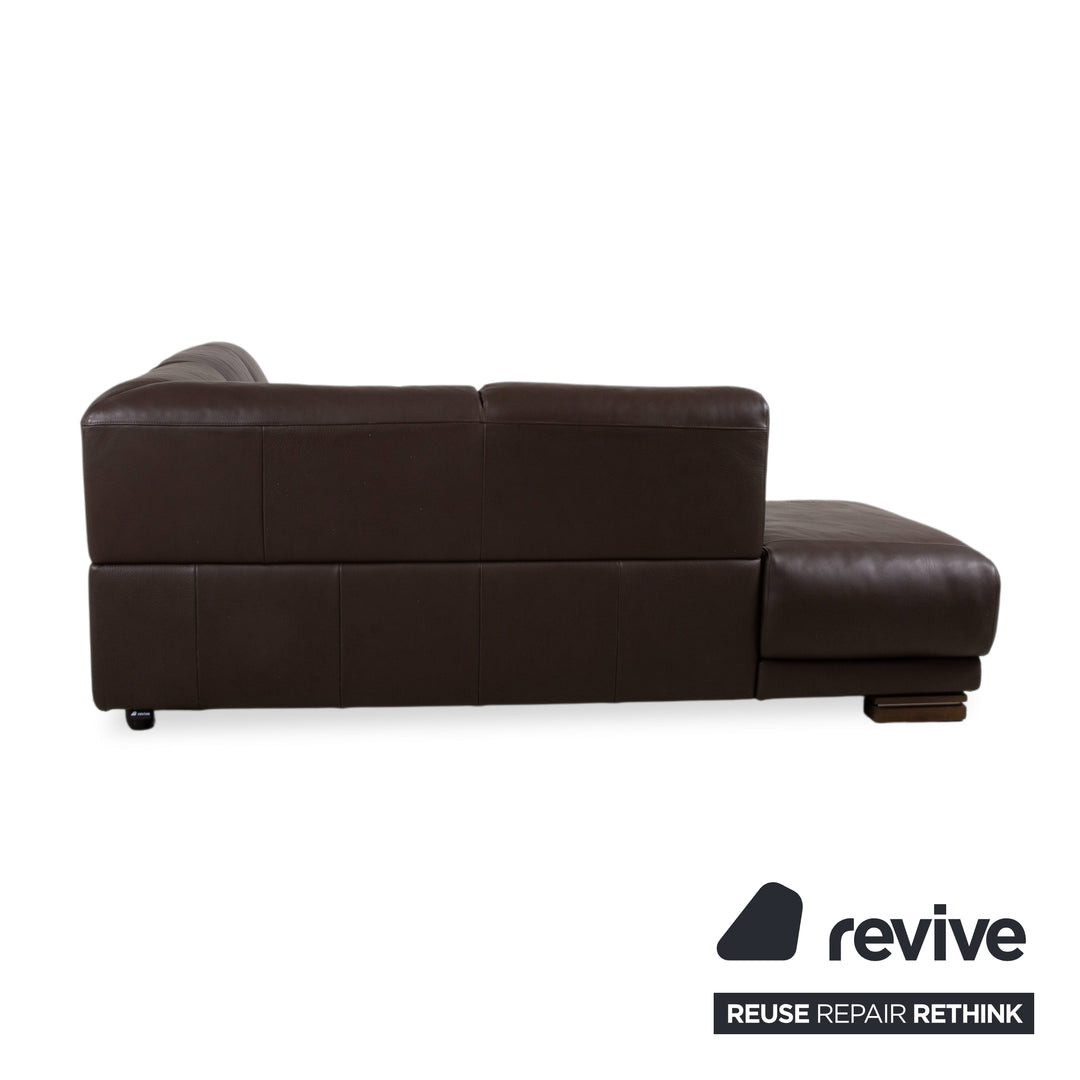 Natuzzi Leather Corner Sofa Brown Sofa Couch