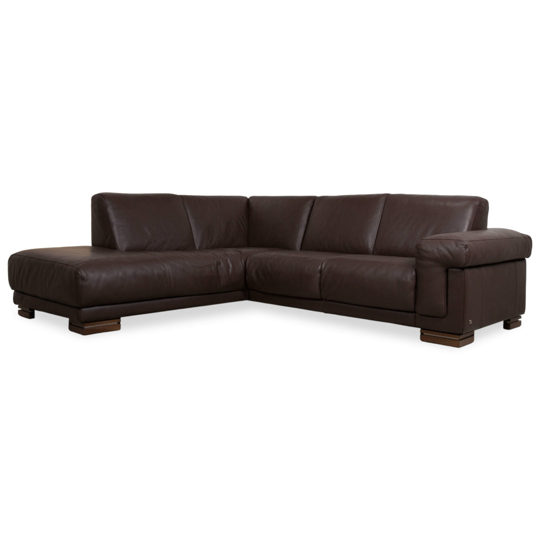 Natuzzi Leather Corner Sofa Brown Sofa Couch