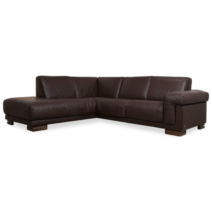 Natuzzi Leather Corner Sofa Brown Sofa Couch