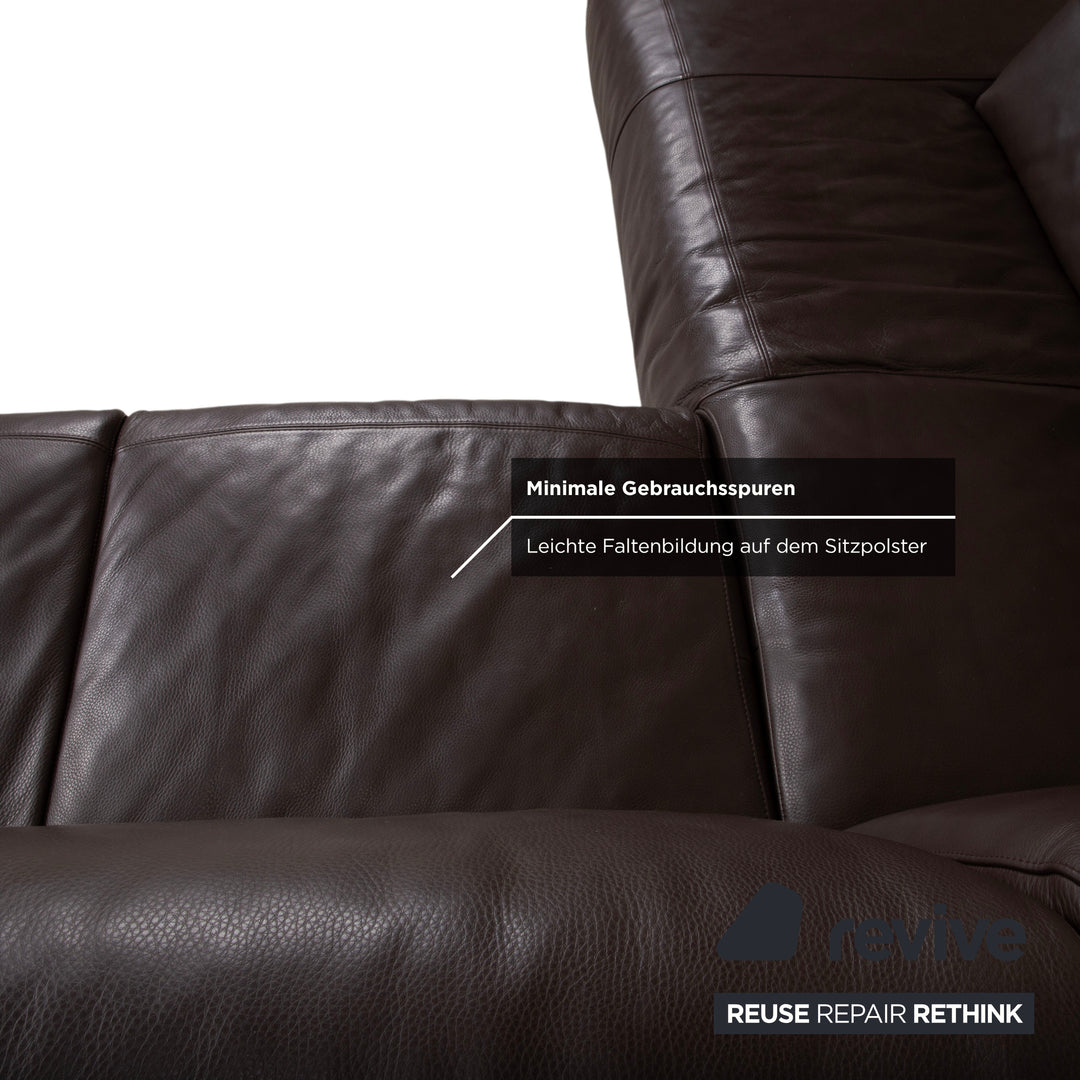 Natuzzi Leather Corner Sofa Brown Sofa Couch