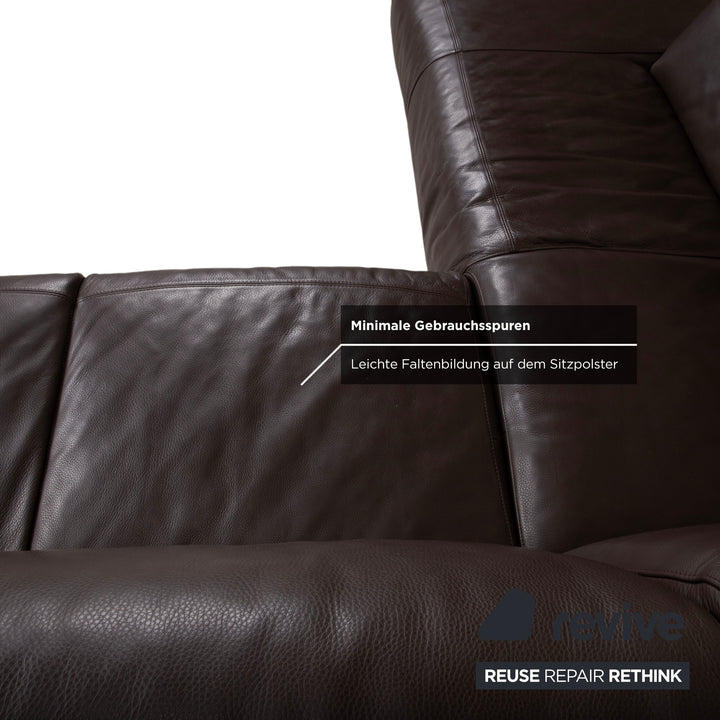 Natuzzi Leather Corner Sofa Brown Sofa Couch