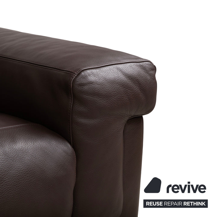 Natuzzi Leather Corner Sofa Brown Sofa Couch