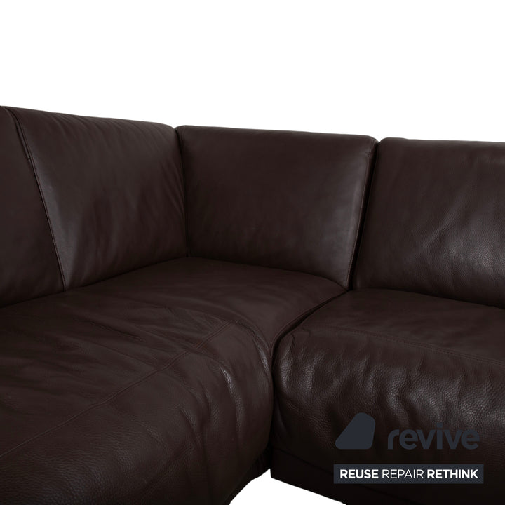 Natuzzi Leather Corner Sofa Brown Sofa Couch