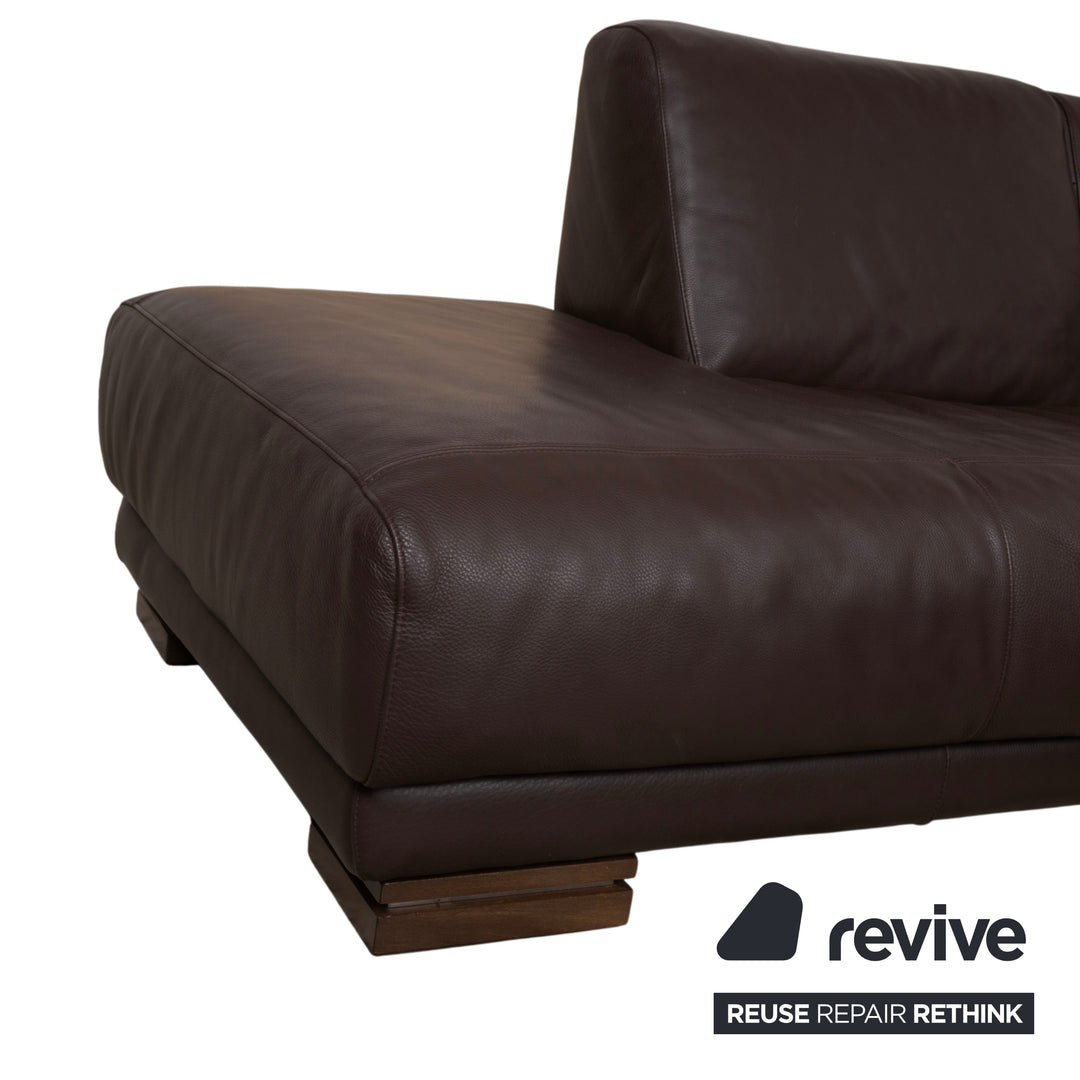Natuzzi Leather Corner Sofa Brown Sofa Couch