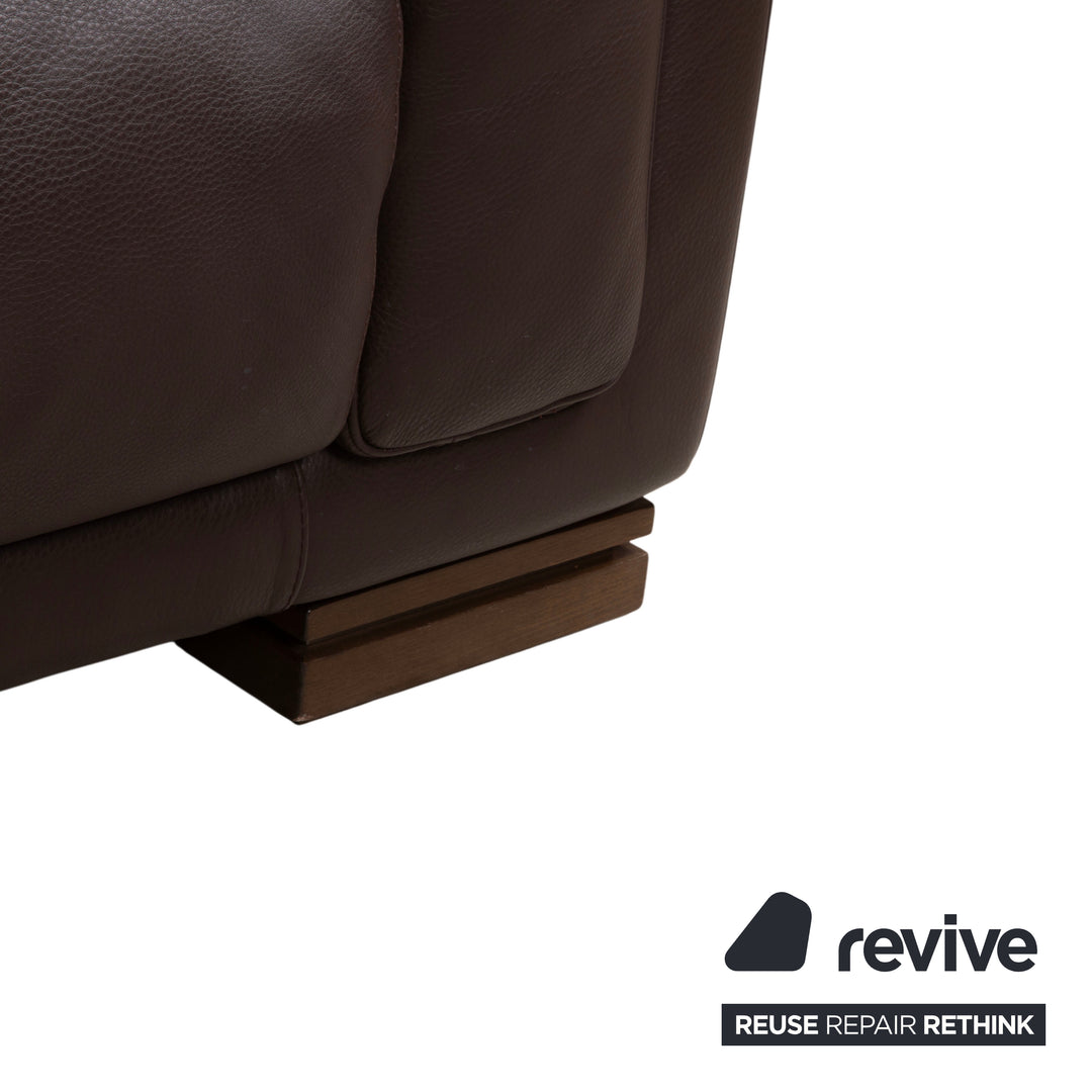 Natuzzi Leather Corner Sofa Brown Sofa Couch