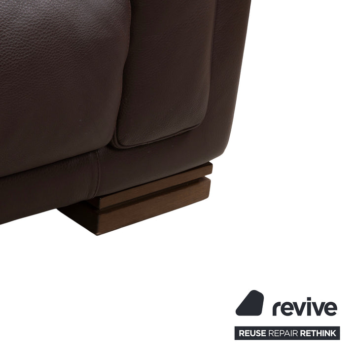 Natuzzi Leather Corner Sofa Brown Sofa Couch