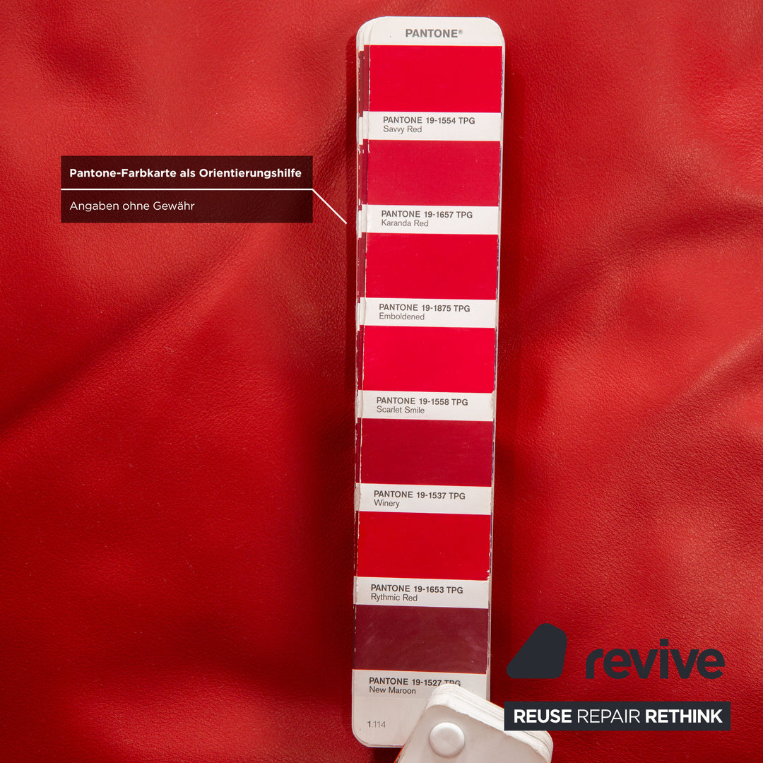 Natuzzi Leder Ecksofa Rot Sofa Couch