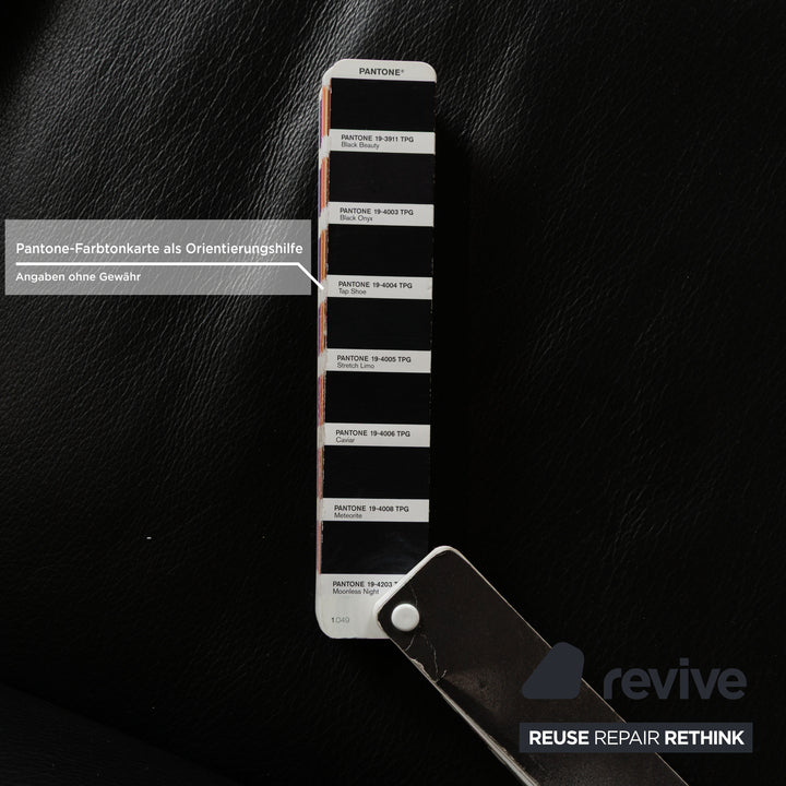 Natuzzi Leder Ecksofa Schwarz Sofa Couch