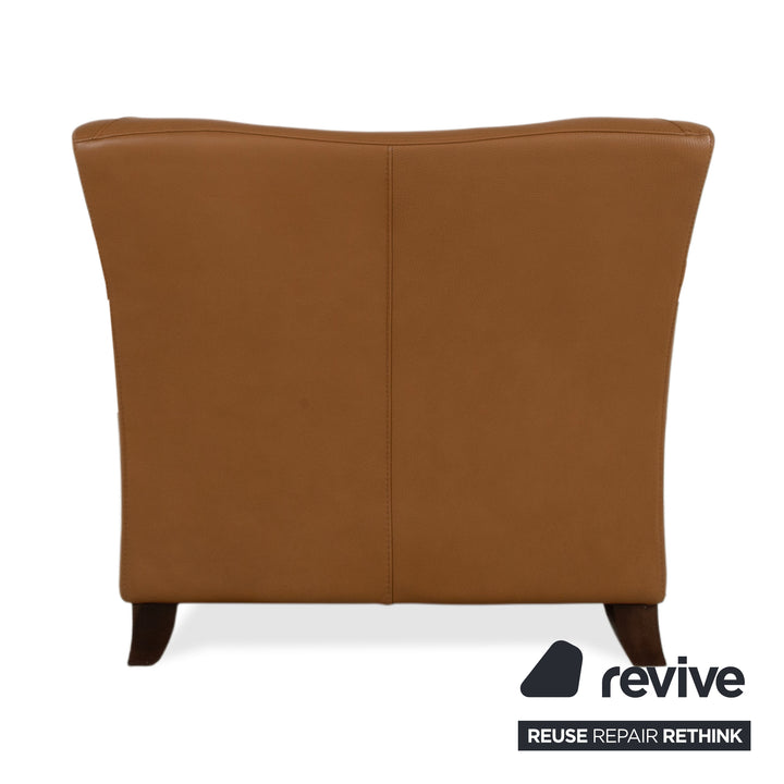 Natuzzi Leder Garnitur Zweisitzer Sofa Couch Sessel Braun Cognac
