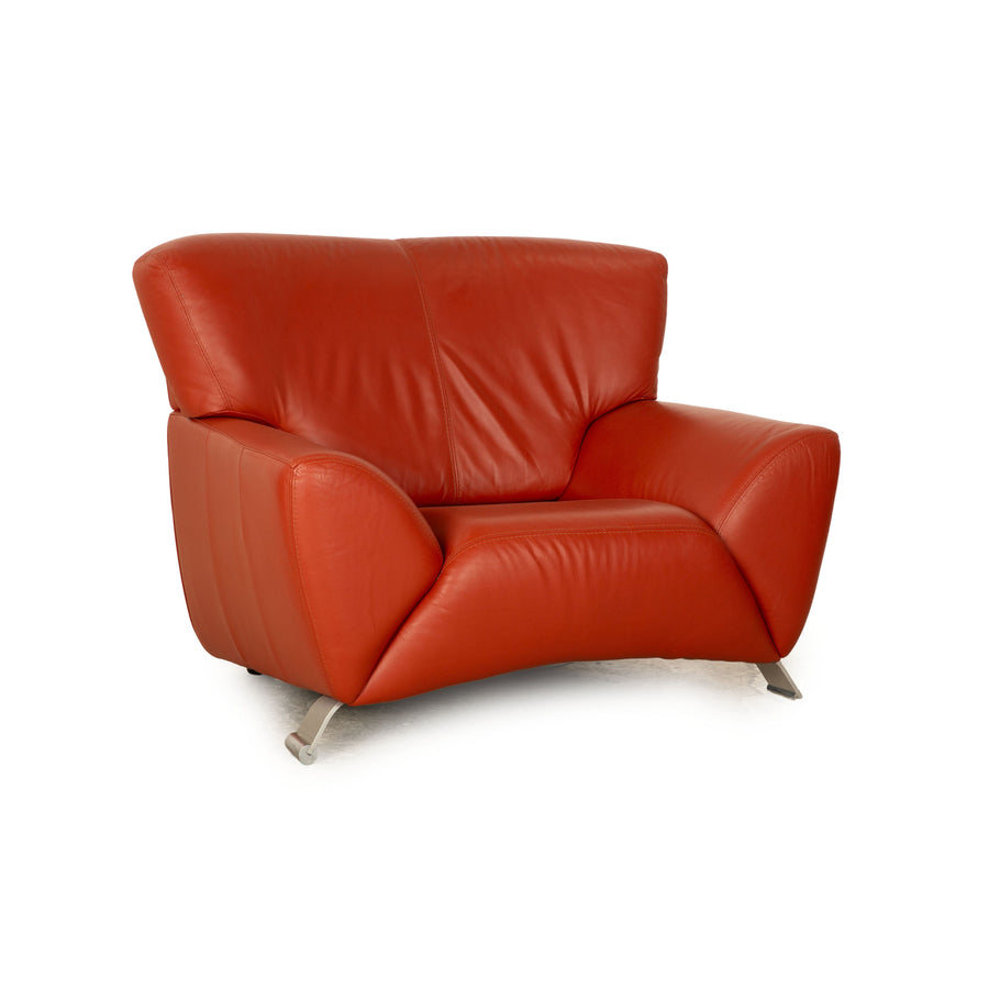 Natuzzi Leder Sesseel Orange