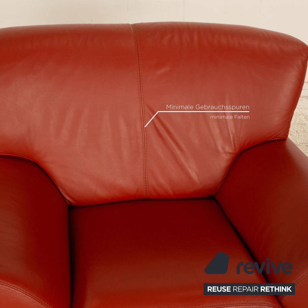 Natuzzi Leder Sesseel Orange