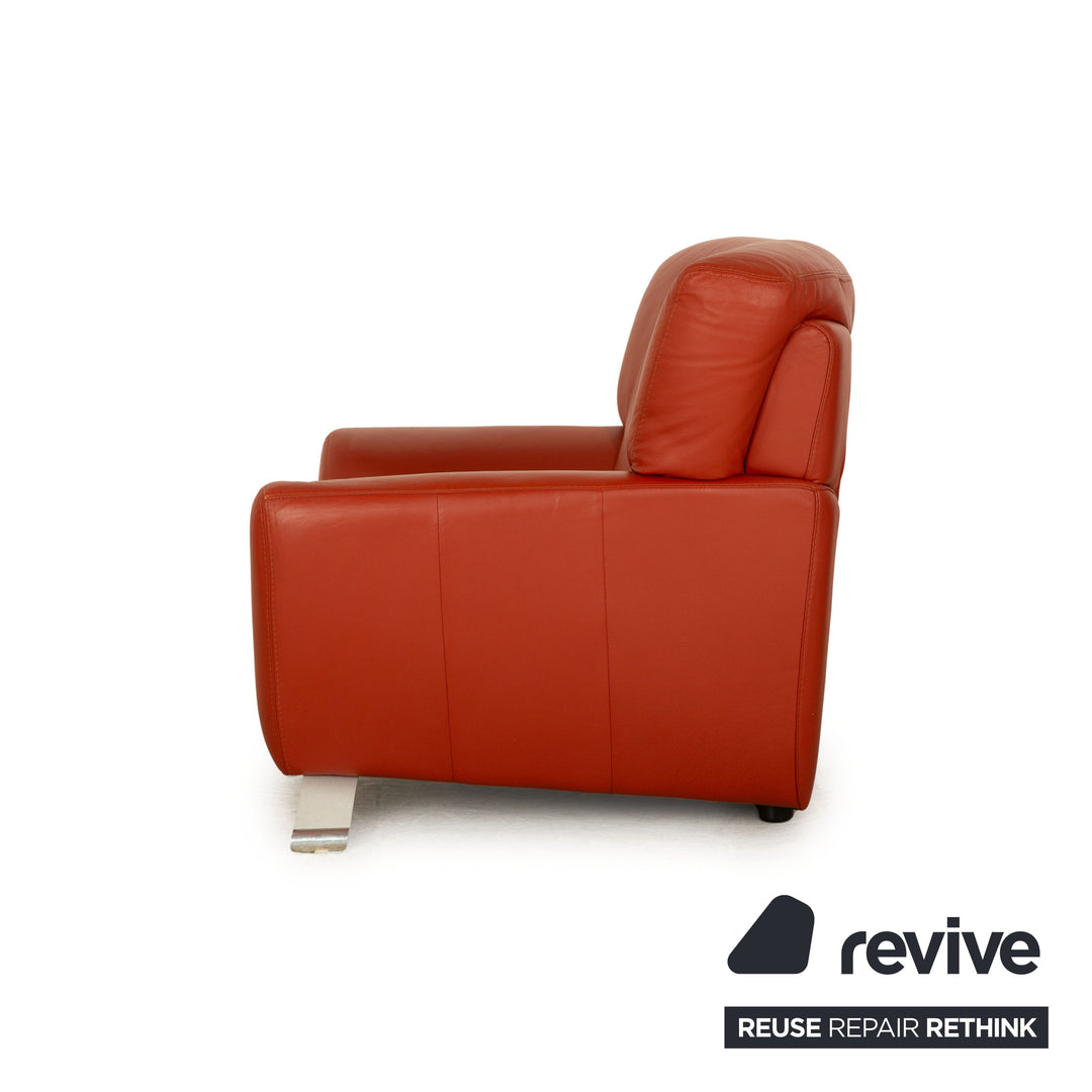 Natuzzi Leder Sesseel Orange