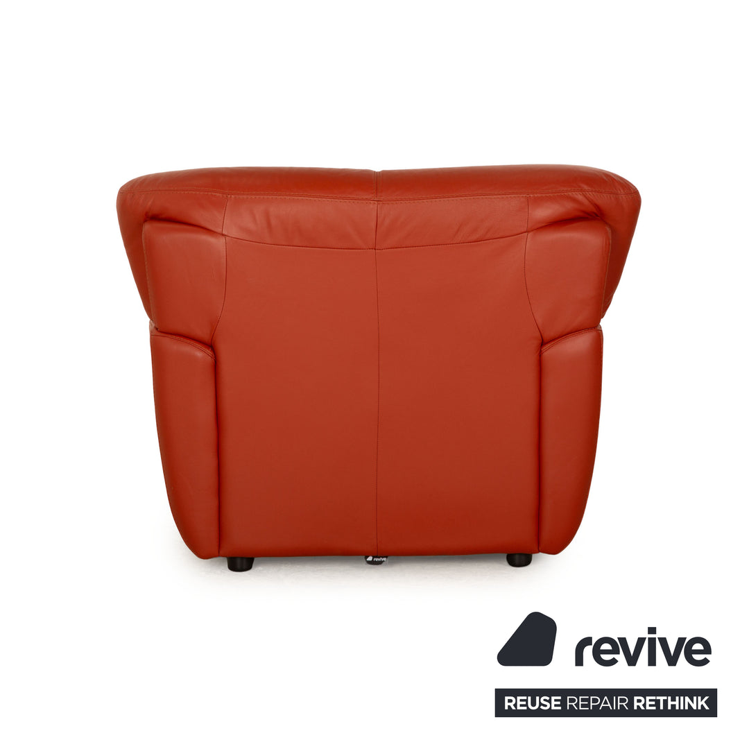 Natuzzi Leder Sesseel Orange