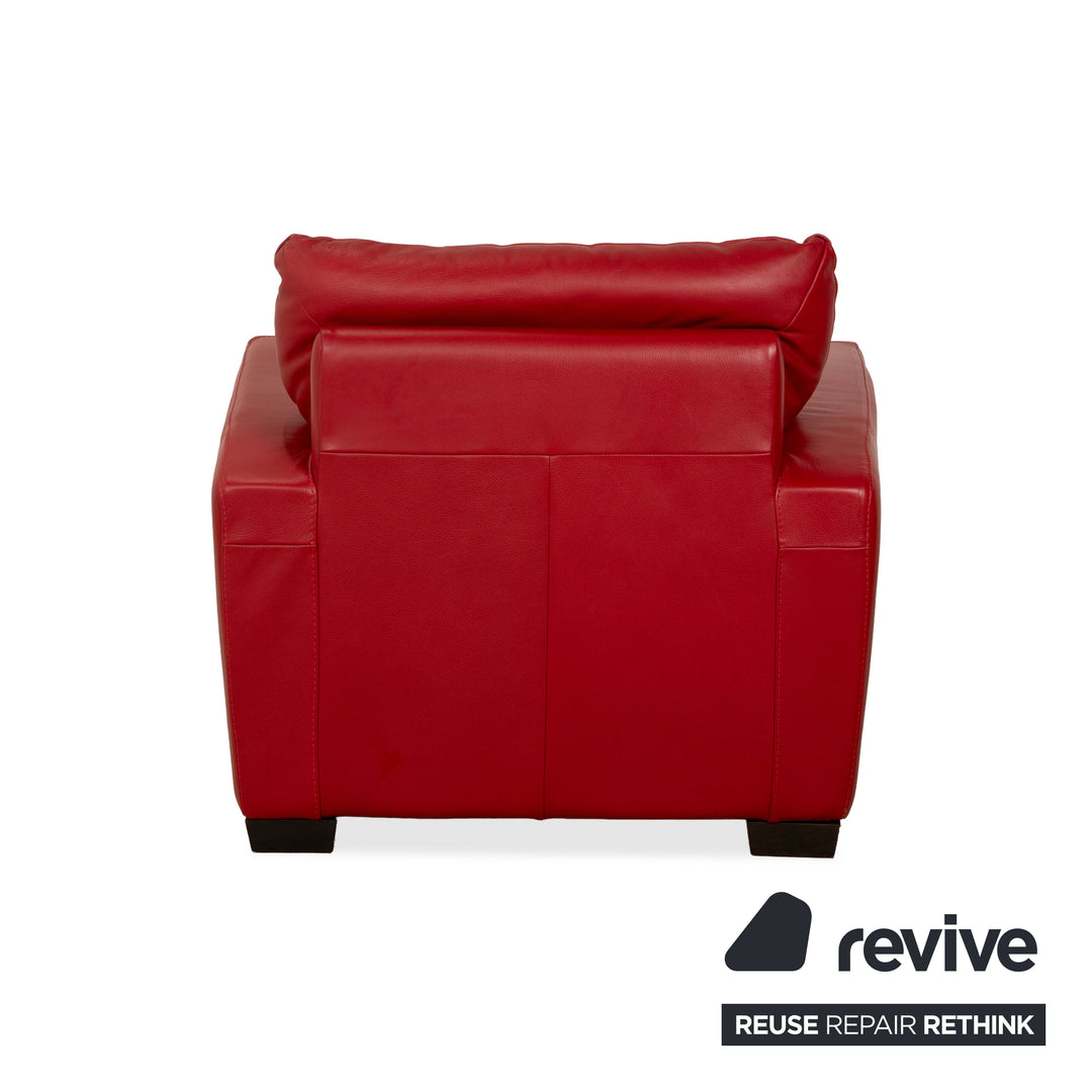 Fauteuil en cuir Natuzzi Rouge foncé Rouge