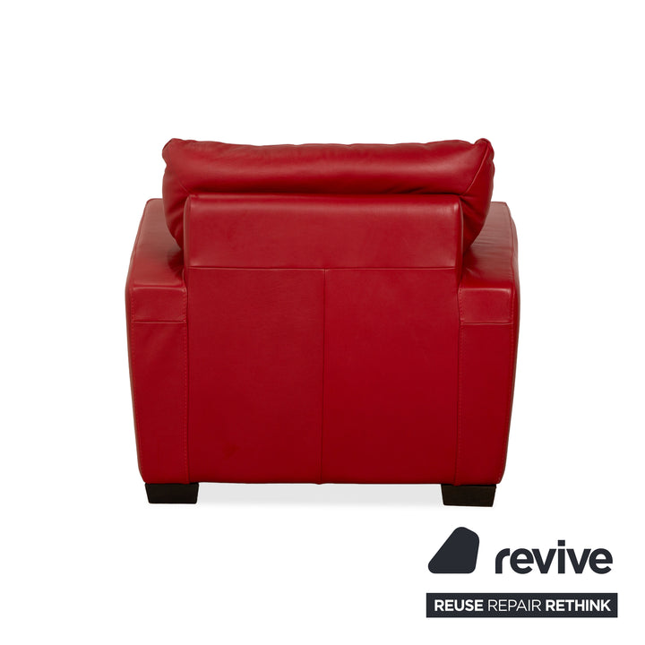 Fauteuil en cuir Natuzzi Rouge foncé Rouge
