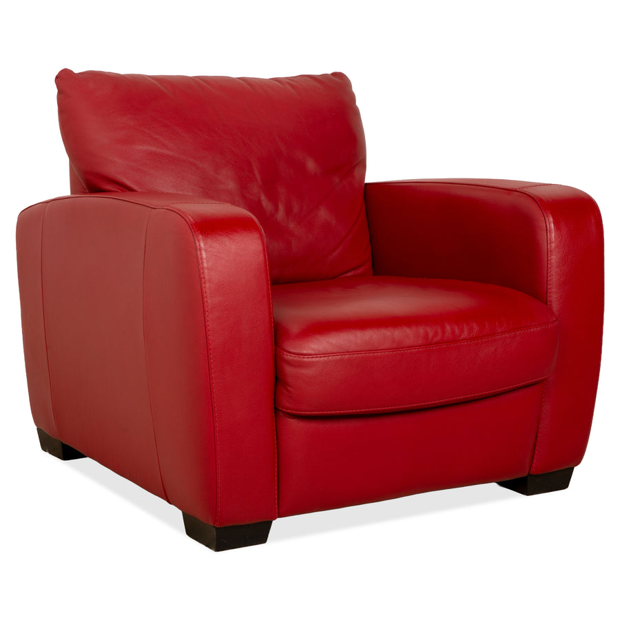 Fauteuil en cuir Natuzzi Rouge foncé Rouge
