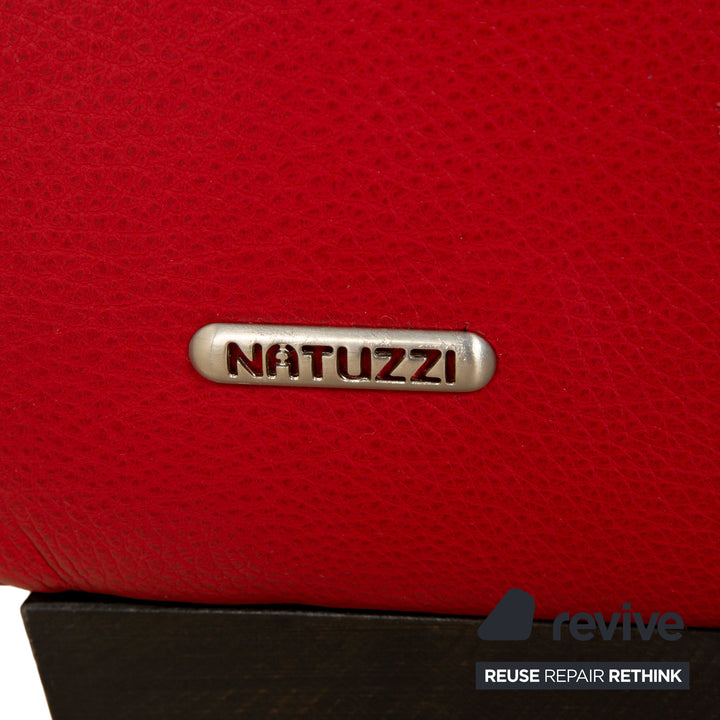 Fauteuil en cuir Natuzzi Rouge foncé Rouge