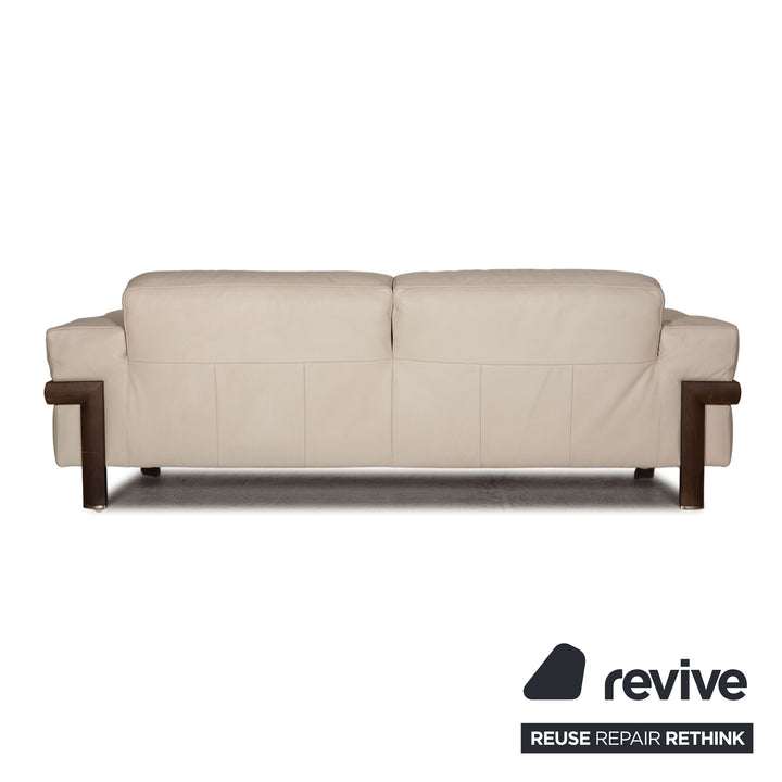Natuzzi Leder Sofa Creme Zweisitzer Couch