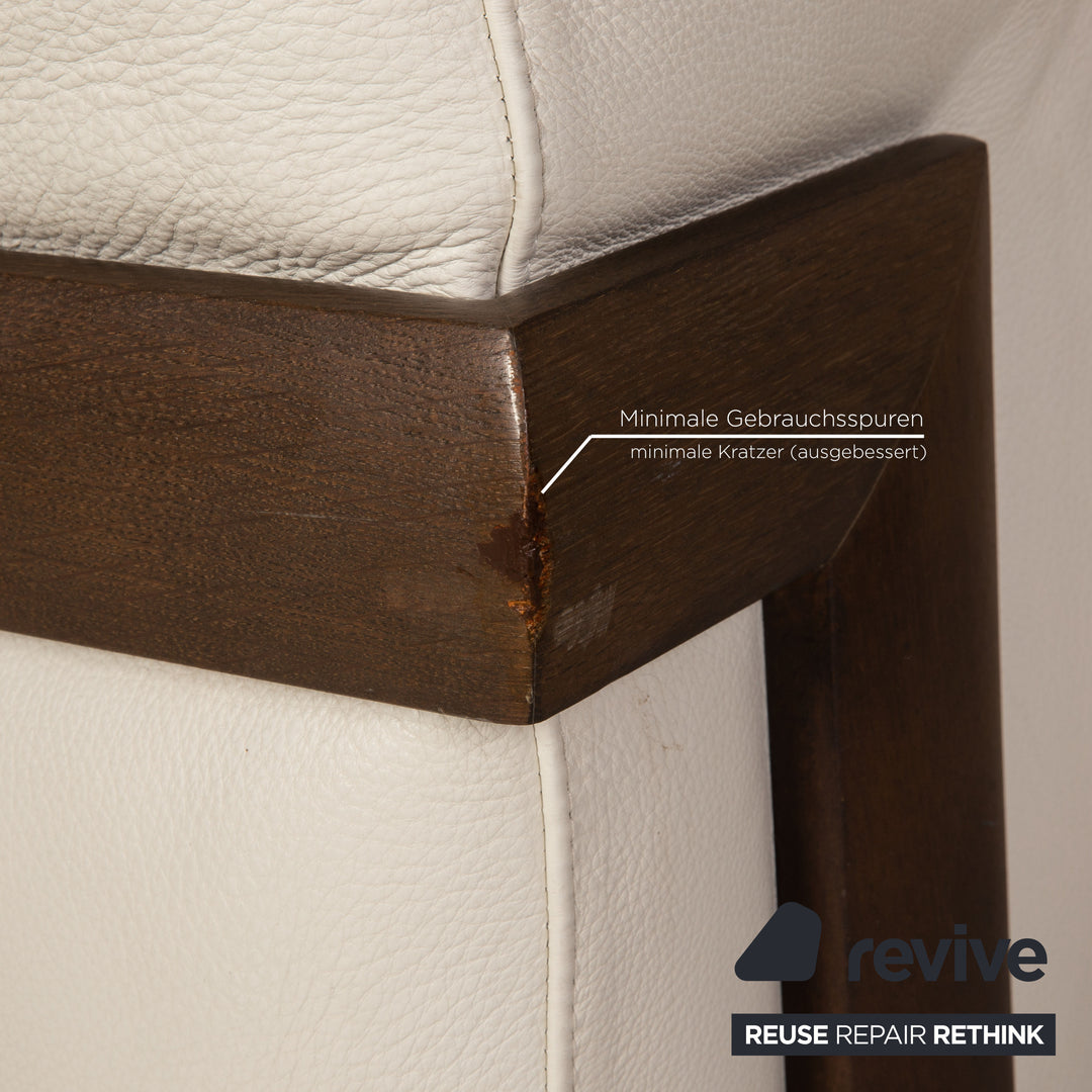 Natuzzi Leder Sofa Creme Zweisitzer Couch