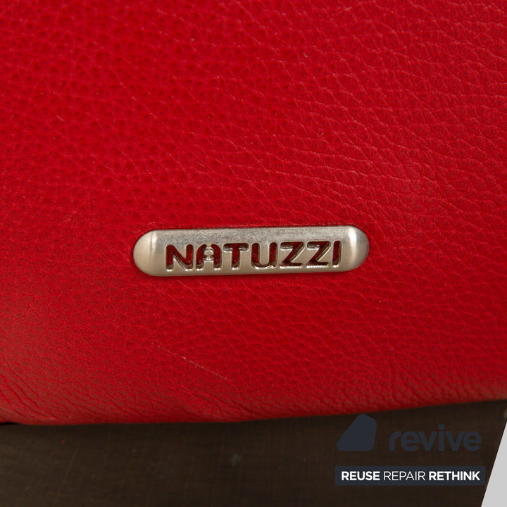 Canapé deux places en cuir rouge Natuzzi