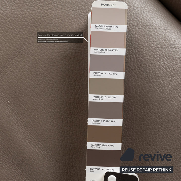 Natuzzi Relevé Leather Corner Sofa Grey Sofa Couch