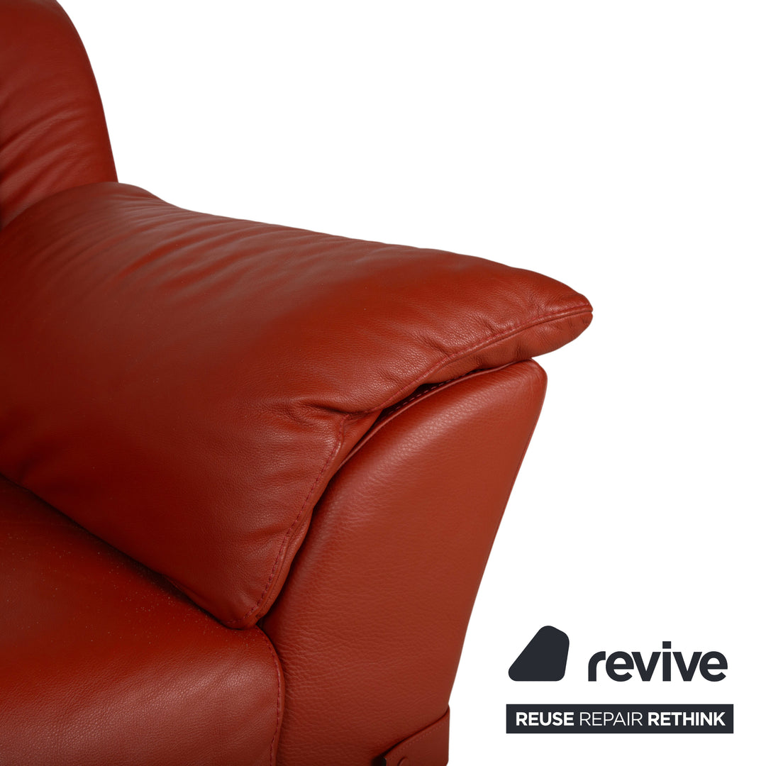 Natuzzi Sessel Leder Rot