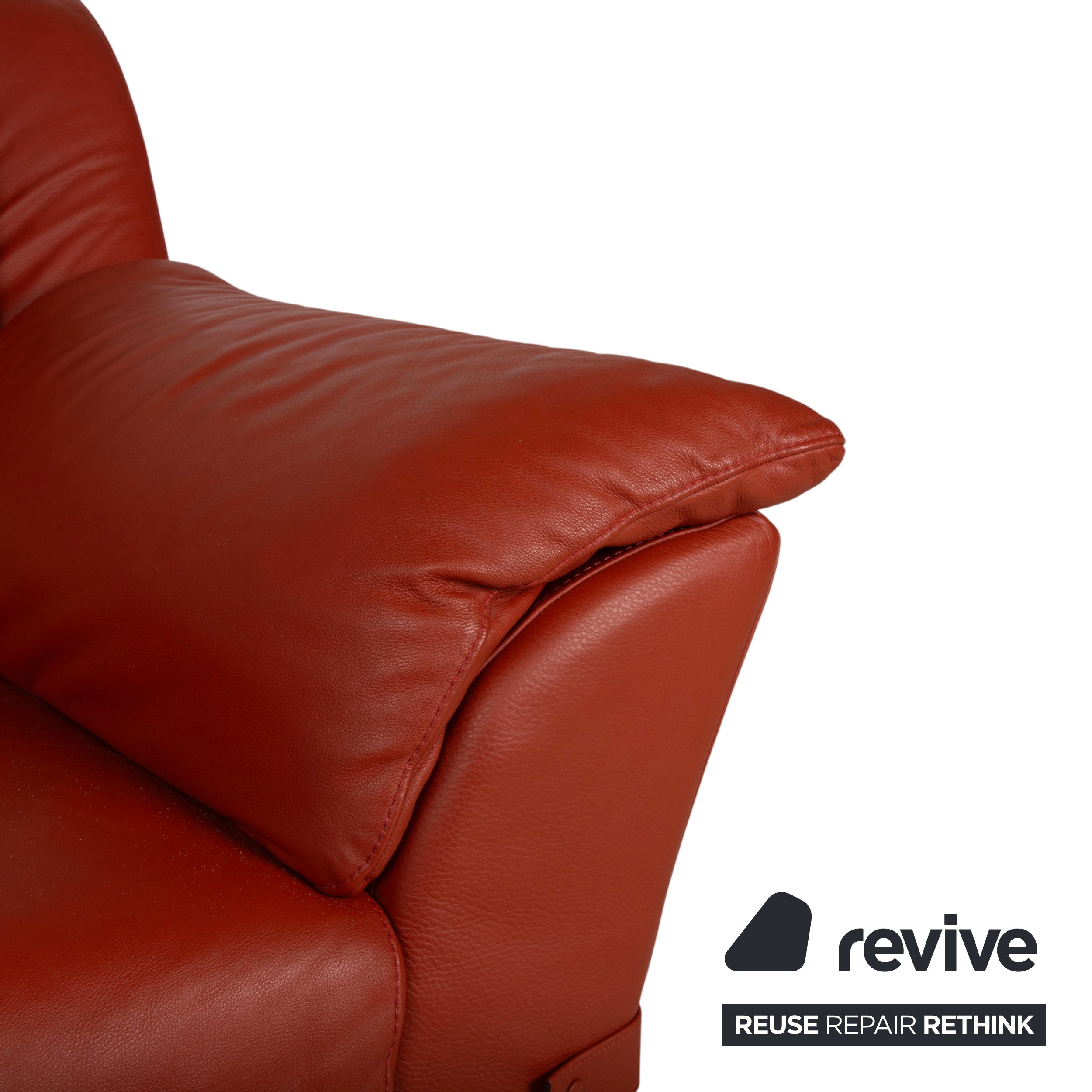 Natuzzi Leather Armchair Red
