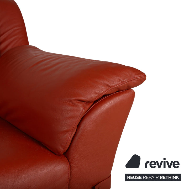 Natuzzi Sessel Leder Rot
