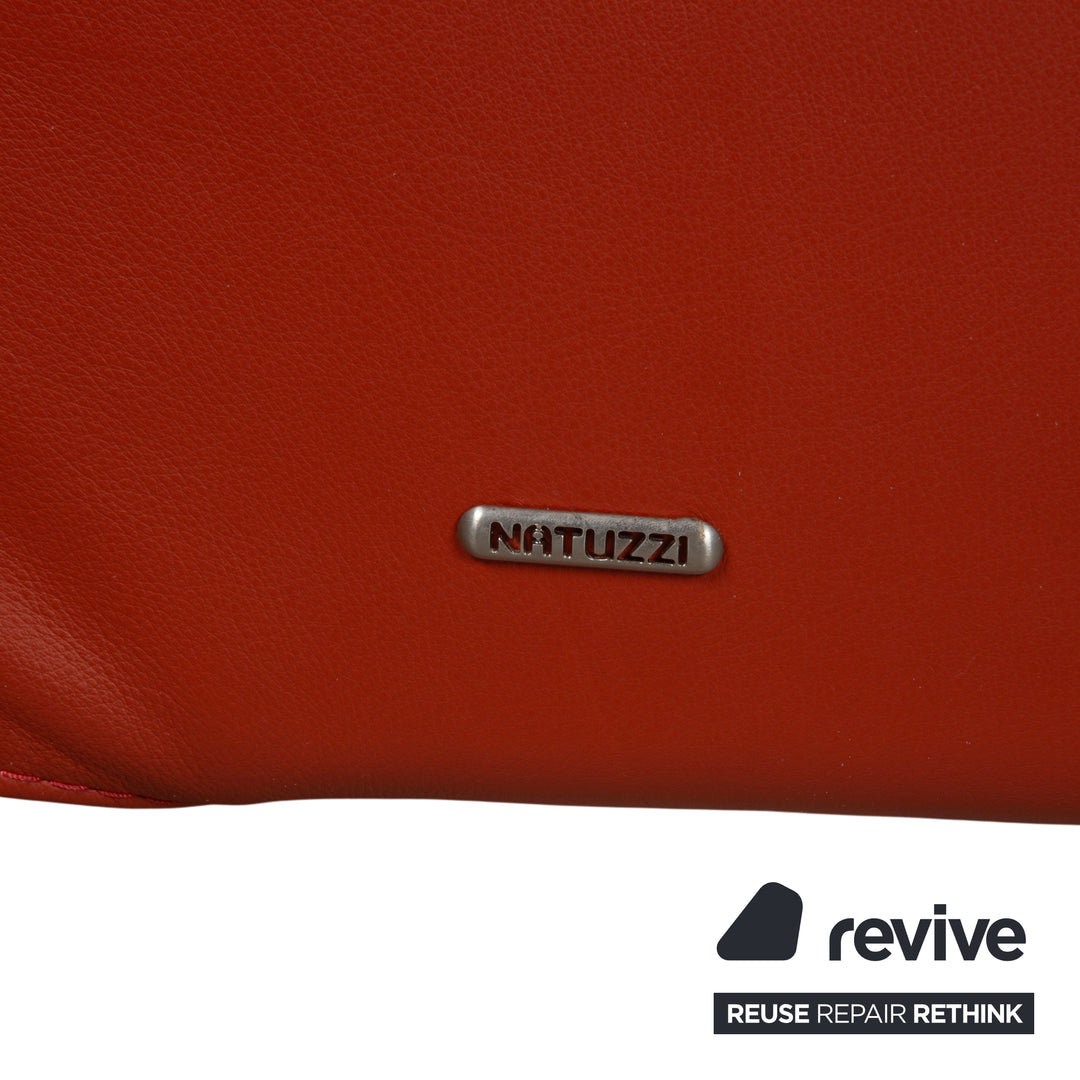 Natuzzi Sessel Leder Rot
