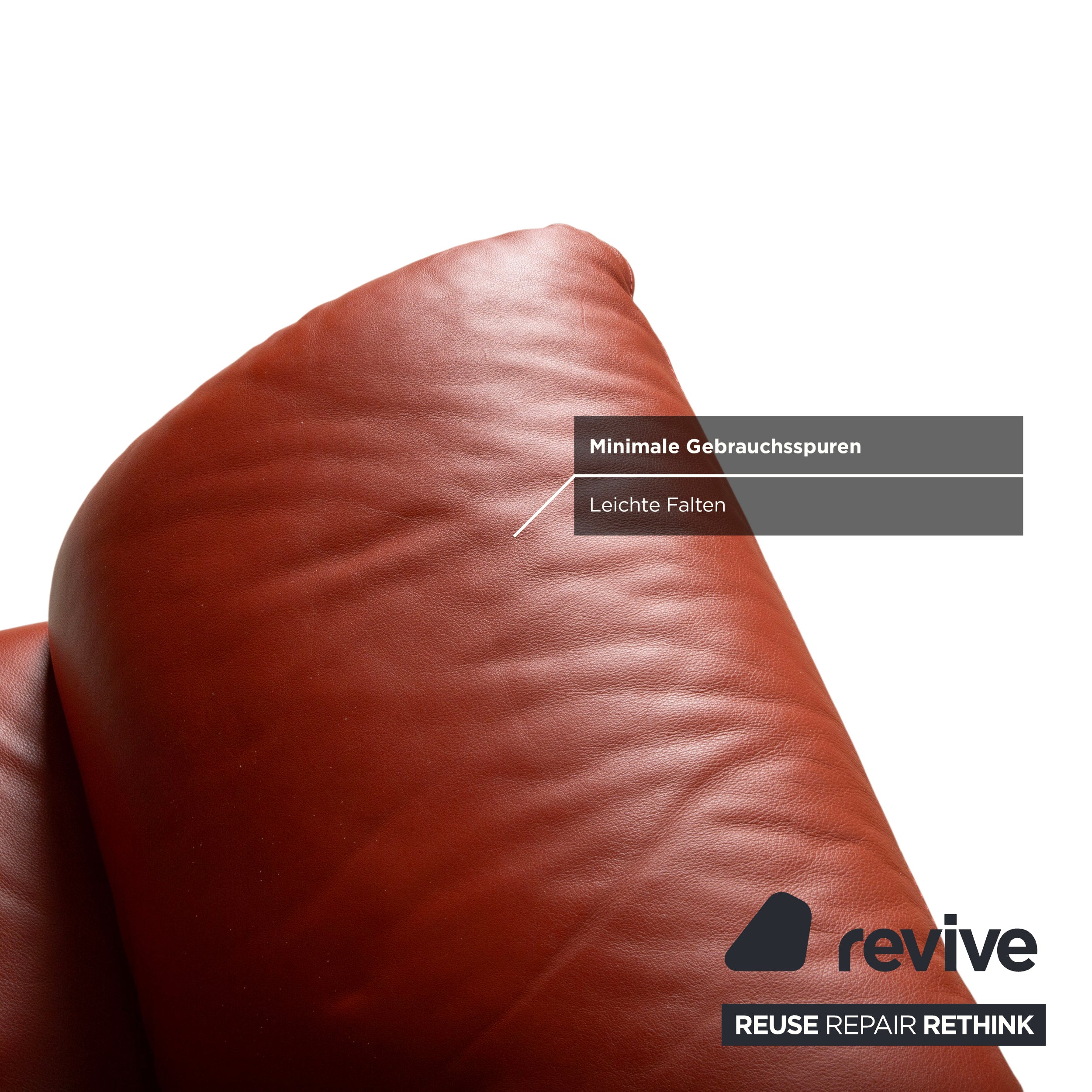 Natuzzi Sessel Leder Rot