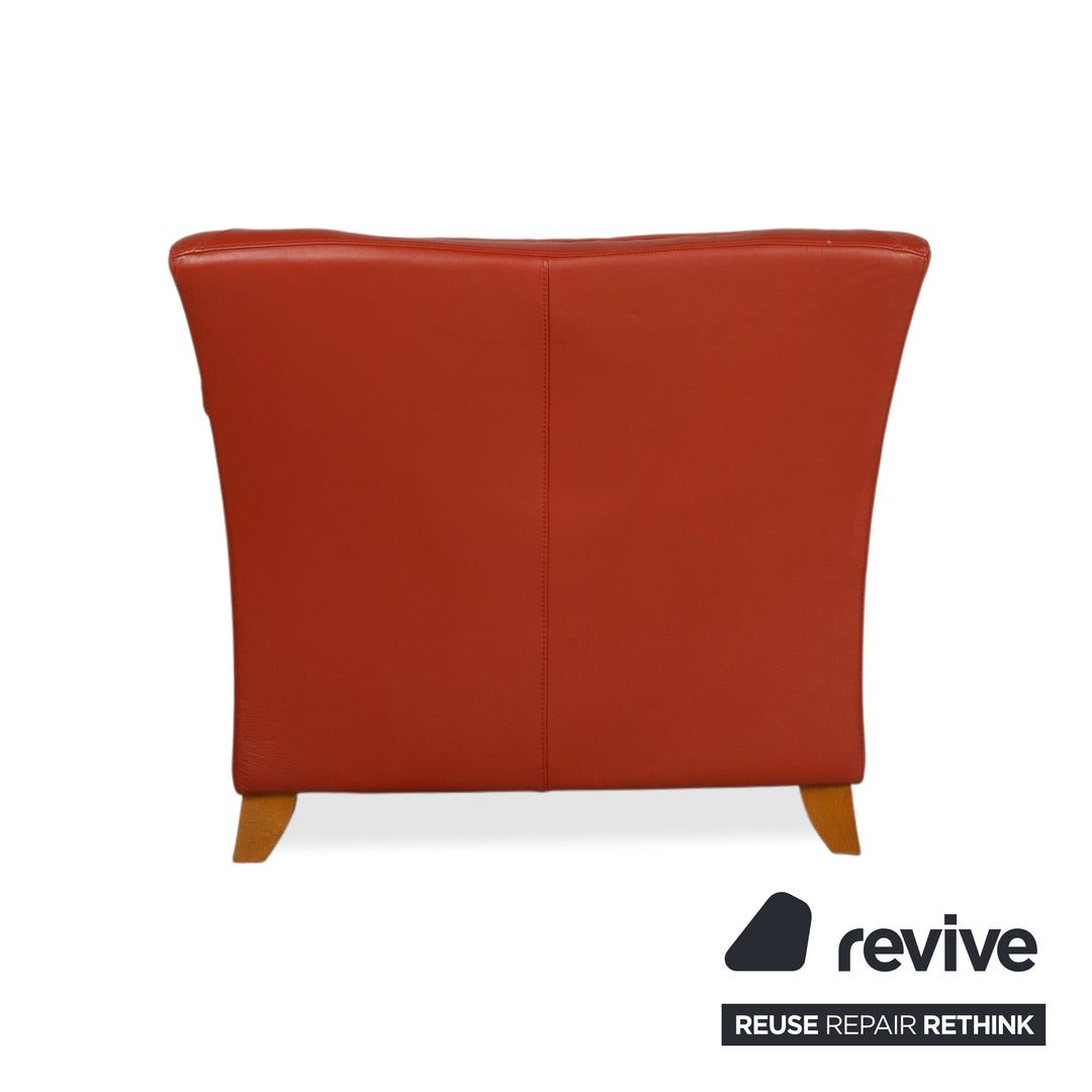 Natuzzi Sessel Leder Rot