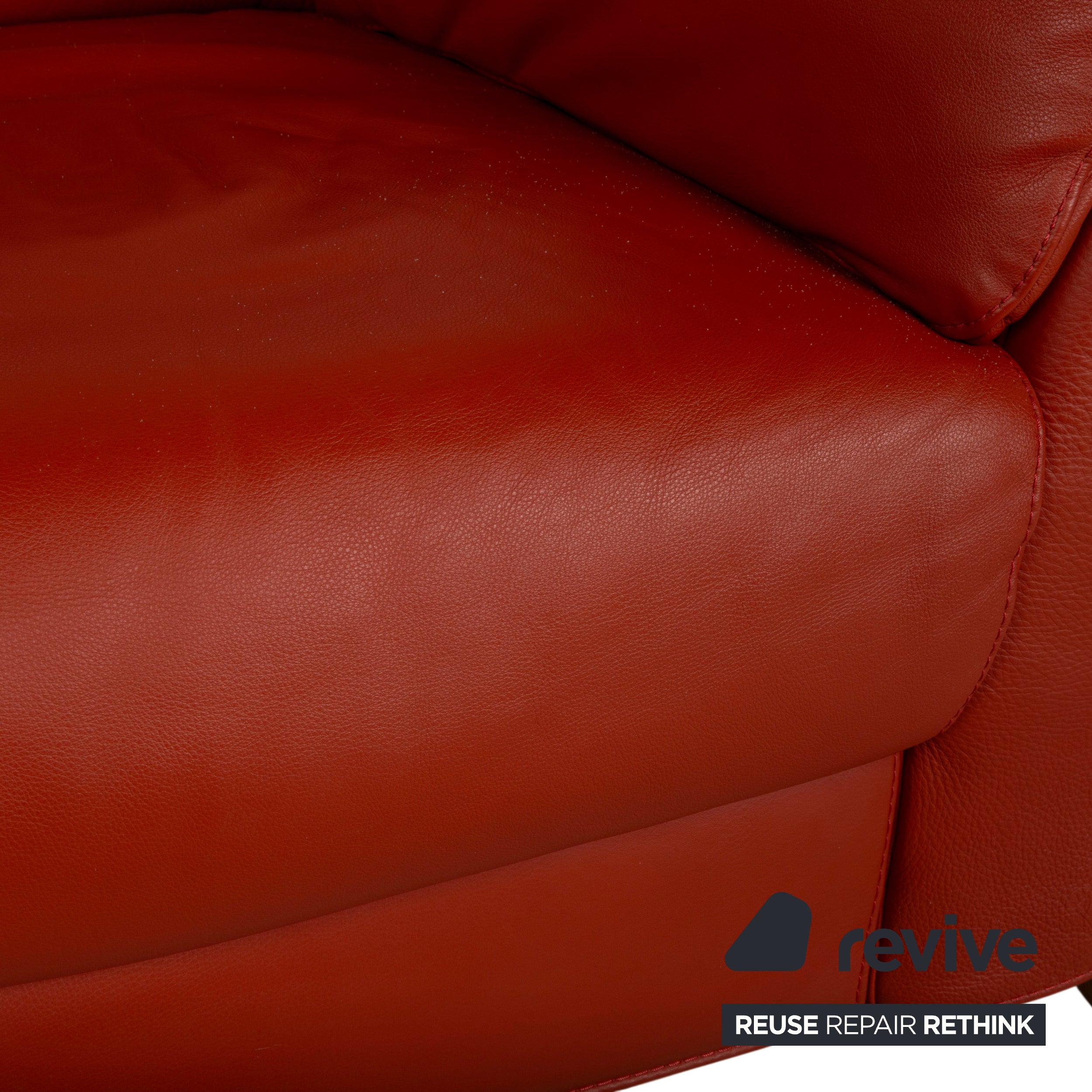 Natuzzi Sessel Leder Rot