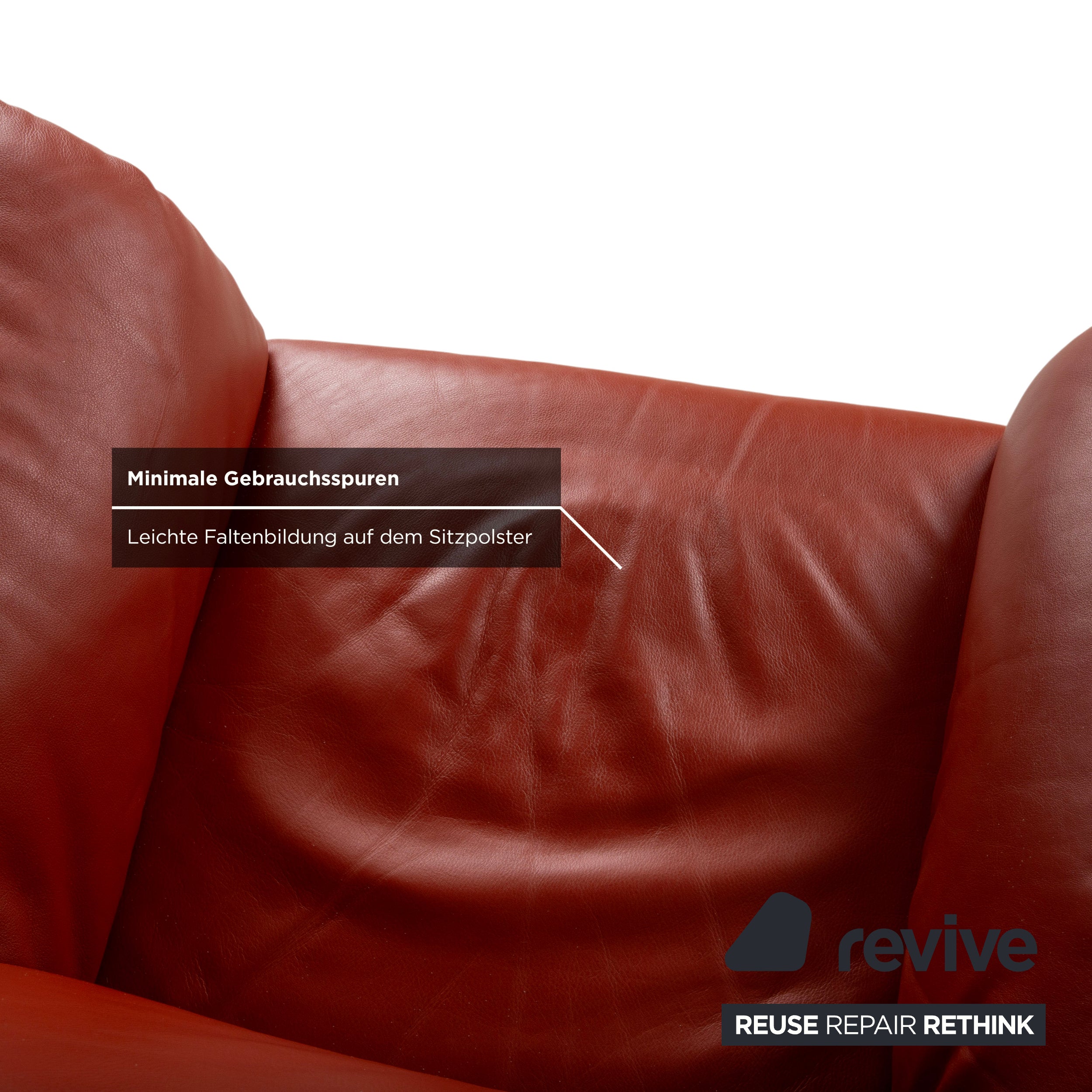 Natuzzi Sessel Leder Rot