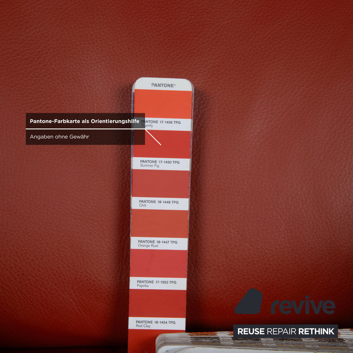 Natuzzi Sessel Leder Rot