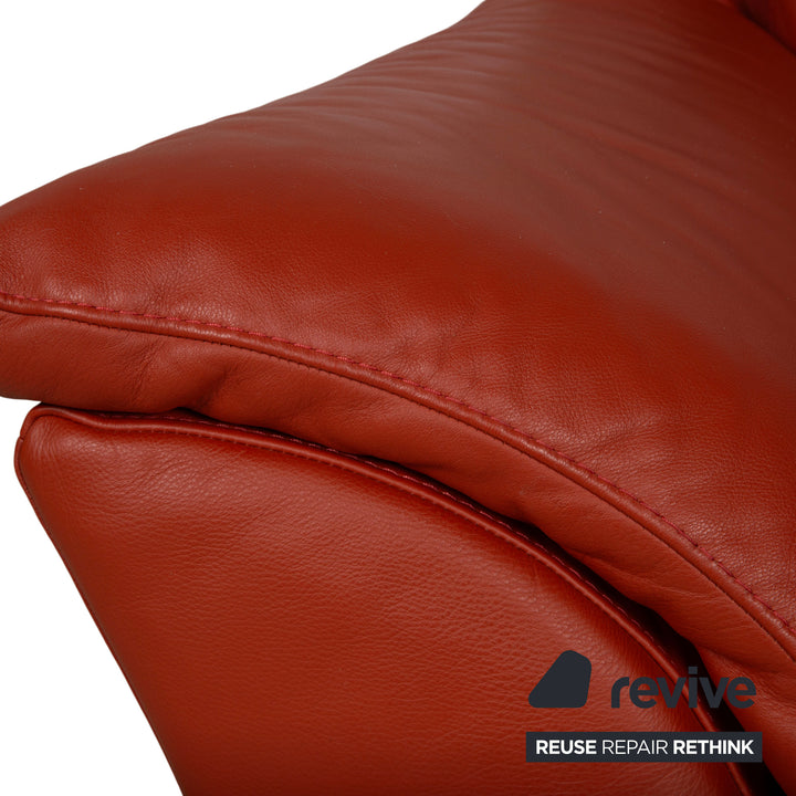 Natuzzi Sessel Leder Rot