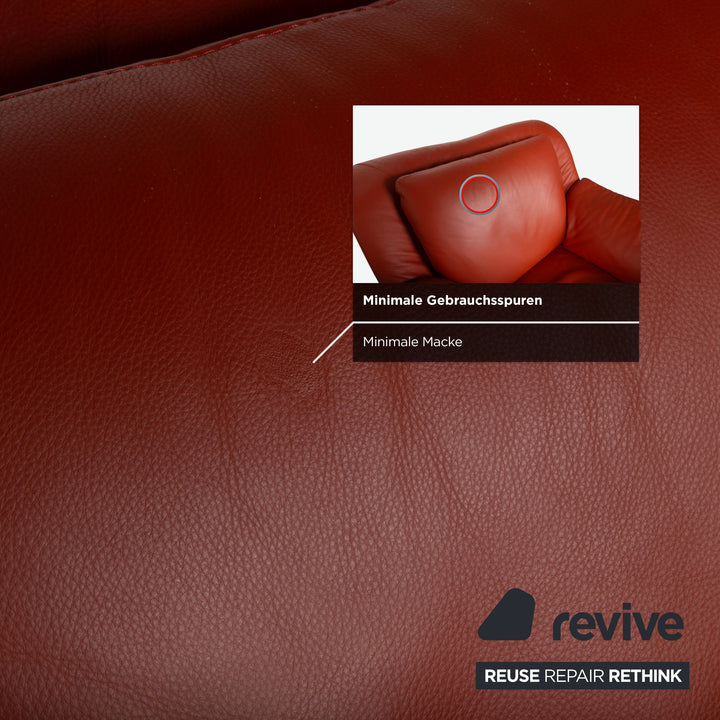 Natuzzi Sessel Leder Rot