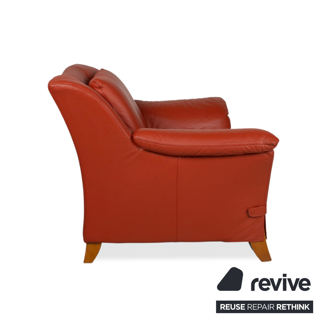 Natuzzi Sessel Leder Rot