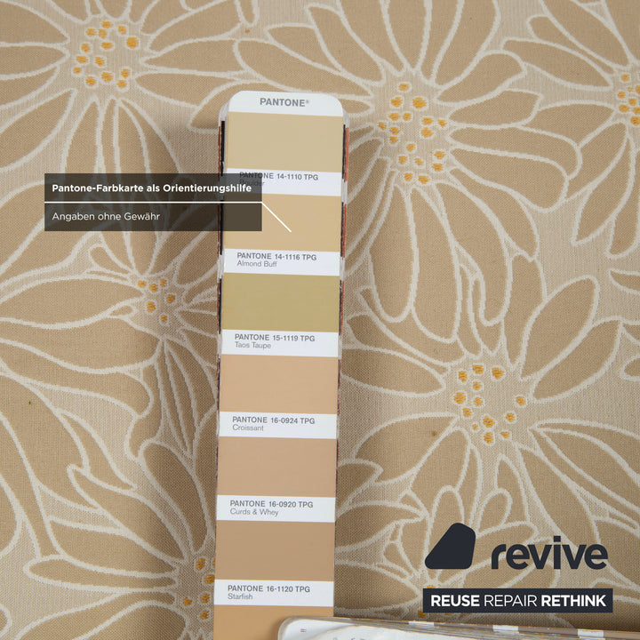Natuzzi Stoff Sessel Beige Sand manuelle Funktion